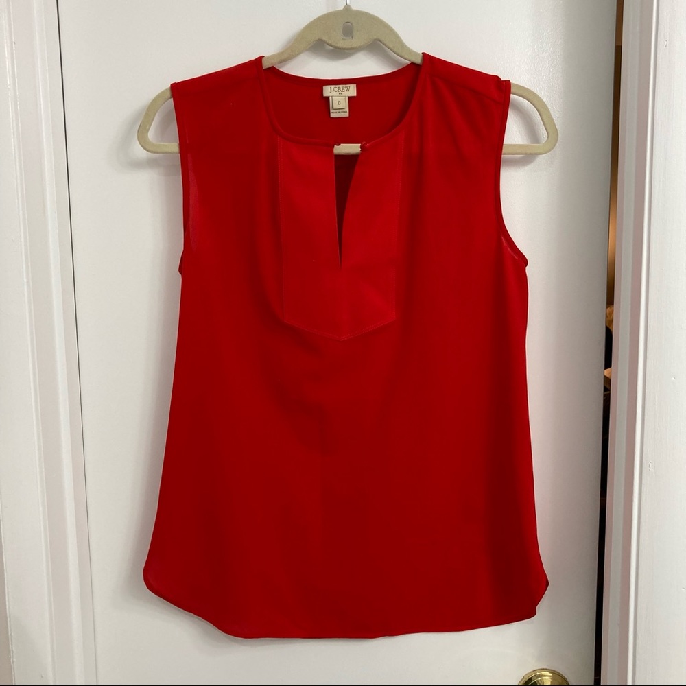 Jcrew Red Blouse